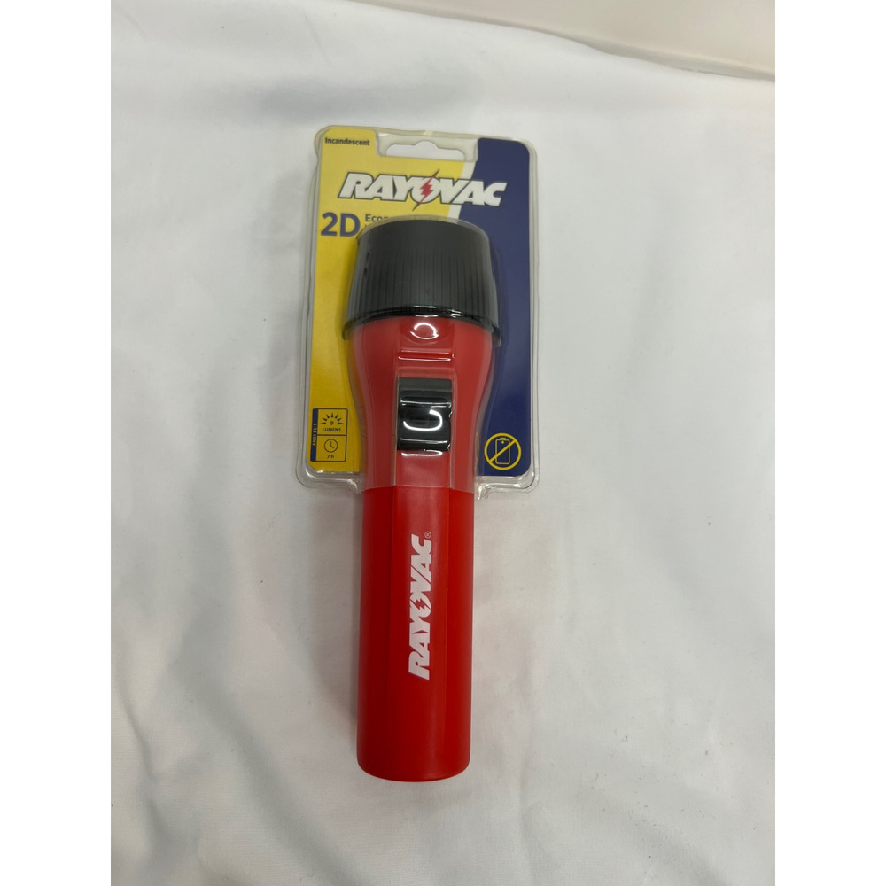 Vtg. 2002 Rayovac 2D Economy Light Flashlight - Red NIP